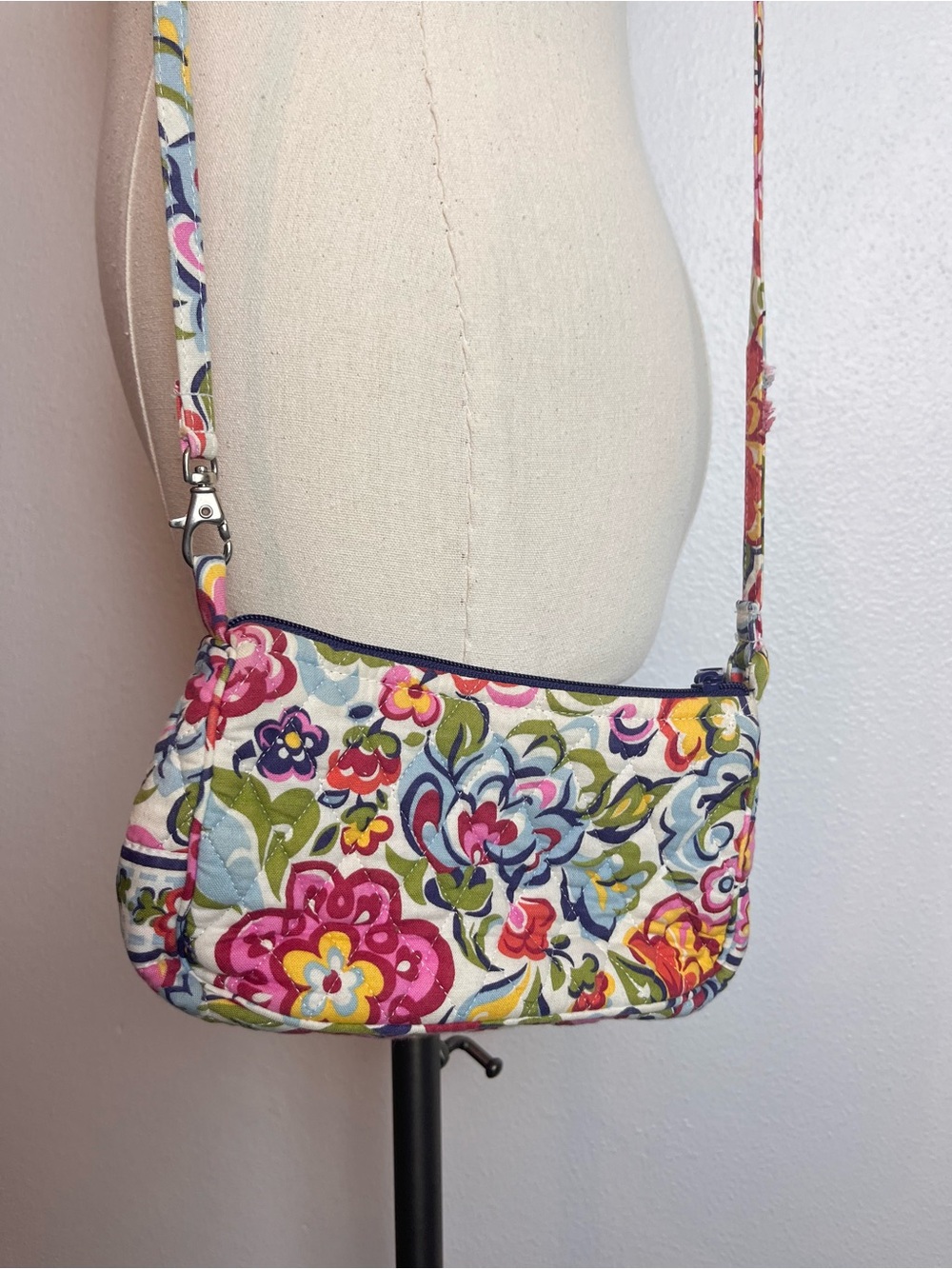 Vera Bradley Floral Quilted Crossbody - Pink, Blue, Green, Yellow